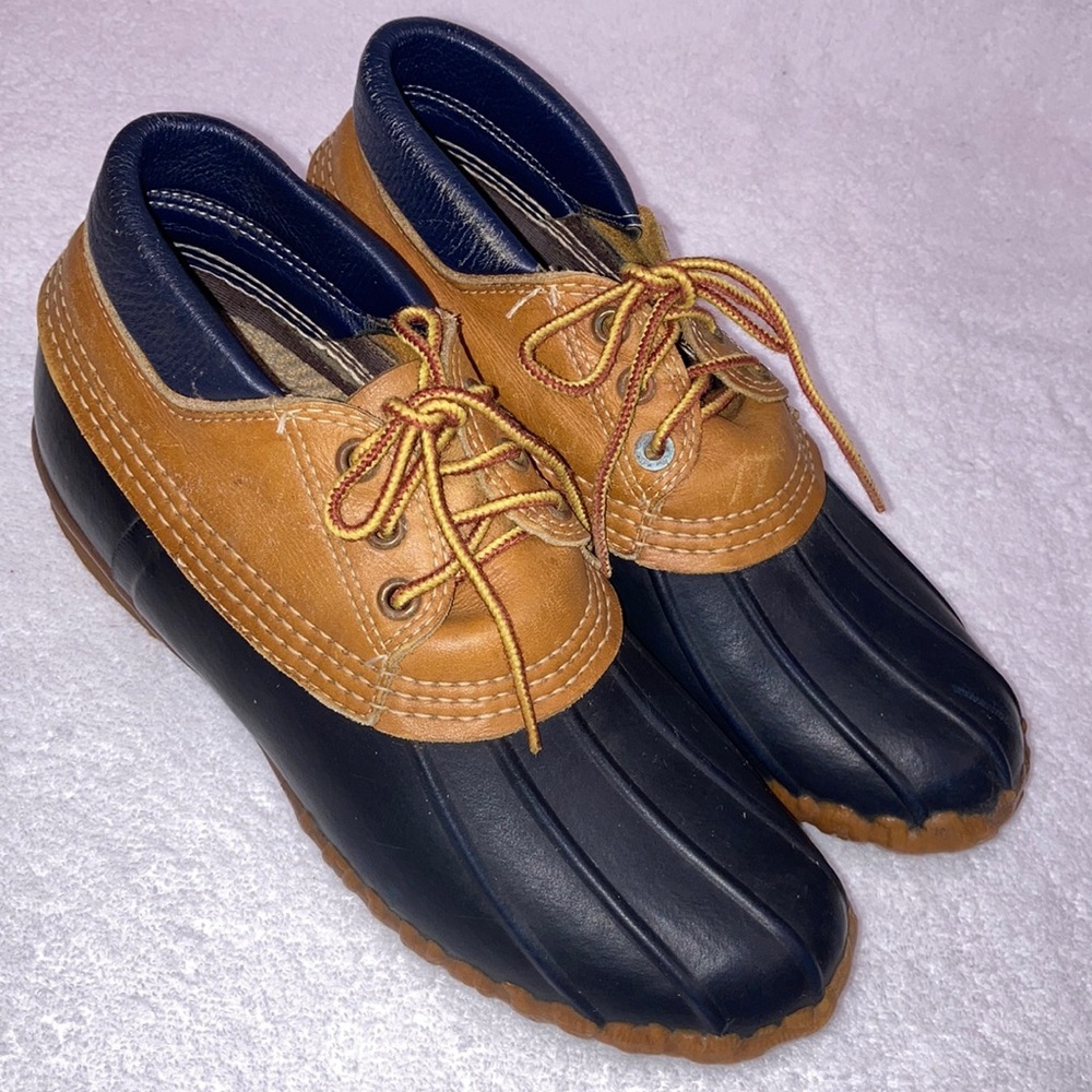 90’s Maine hunting shoe LL Bean moc muck duck slip on low cut rain shoes size 7